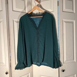 Suprelook Green Long Sleeve Top Size 2XL